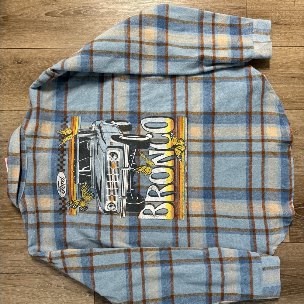 Ford Blue Plaid Button Down Shirt - Picture 6 of 9